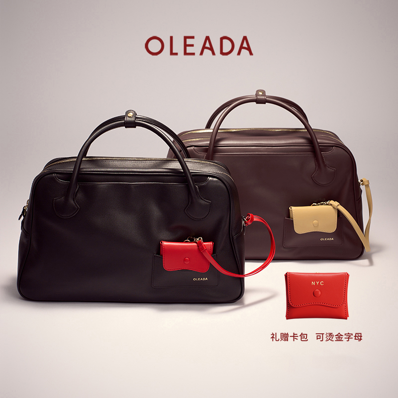 OLEADA ライトハウス ボウリングバッグ 2025 クラシックファッション ハイエンド 大容量 通勤 ハンドバッグ ボストンバッグ 女性