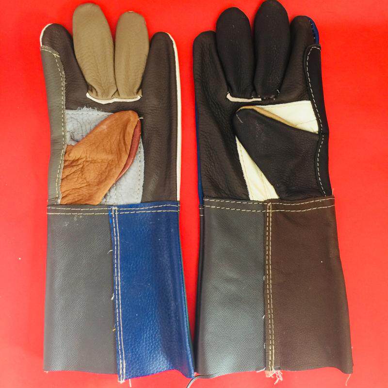Flower Mixed long, long leather welded gloves household wear-resistant welder gloves for welding gloves