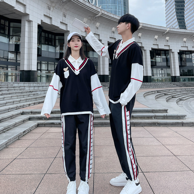 Xia Phi couple dress autumn sports meeting college style costumes junior high school students student class uniform suit school uniform customization