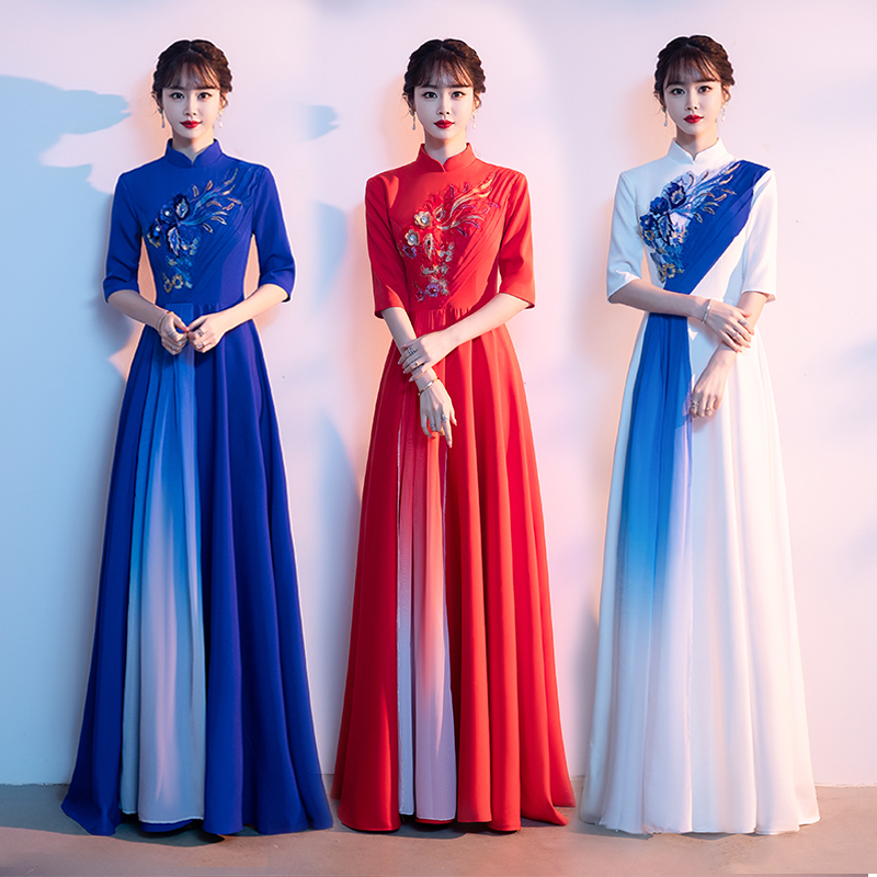 Cantata Performance Clothing, Women's Long Skirt, Adult Banquet Welcome Dress, Stage Choir Clothing, Host Conductor Clothing