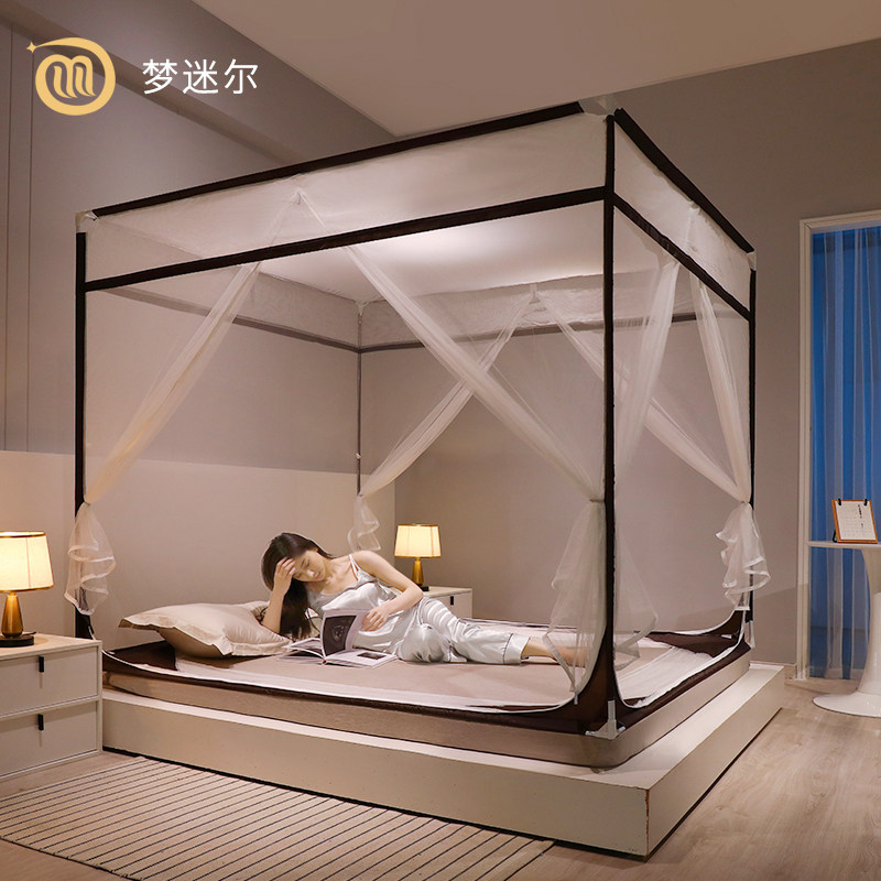 Mosquito net anti-fall children baby drop baby encryption thickened home bedroom bracket 2021 new high-end three-door