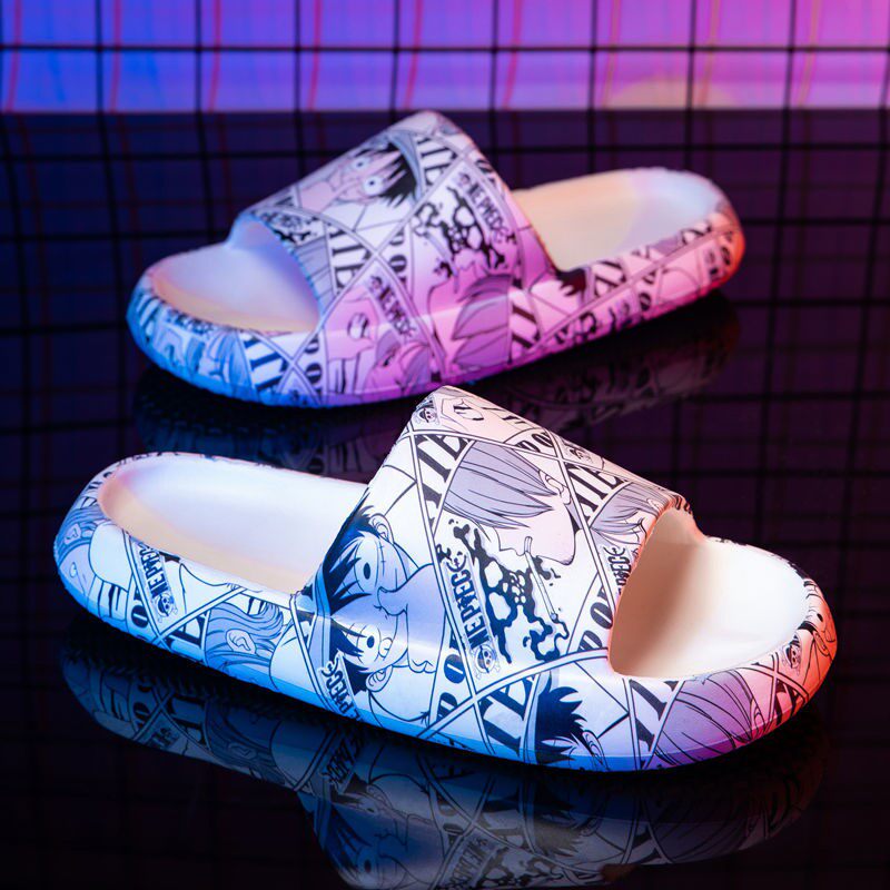 Slippers Men's Summer Outwear Trendy Sea Thief Wang Home Indoor Bath Anti-Slip Cute Thick Bottoms Lovers Slippers