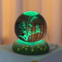 6см шариковая лилия триумф+цветовая световая цветочная основа+подарочный пакет