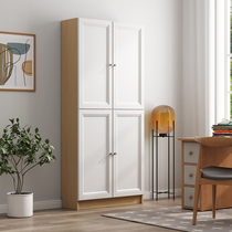 Nordic home bookshelf combination bedroom living room simple floor-to-ceiling study storage book one against the wall cabinet solid wood storage