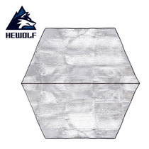 Male Wolf outdoor large hexagonal tent double-sided aluminum film mat thickened moisture-proof and waterproof picnic camping mat 1491