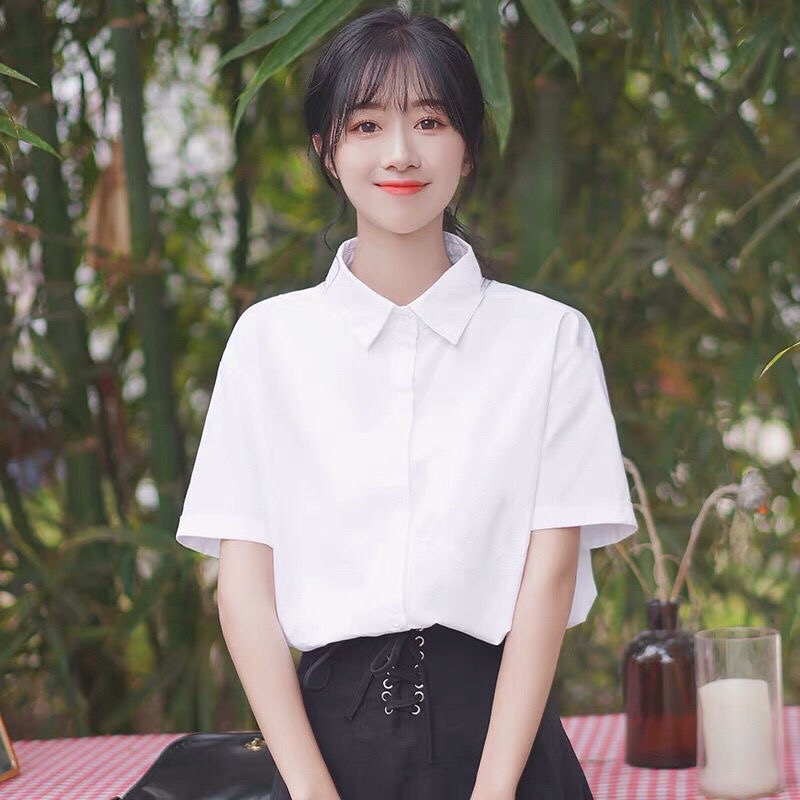 Jk Authentic Japanese Style Original Student Bow Tie White Shirt Women's Short-Sleeved Summer New Loose Outerwear Long-Sleeved Shirt Jk Authentic Japanese Style Original Student Bow Tie White Shirt Women's Short-Sleeved Summer New Loose Outerwear Long-Sleeved Shirt