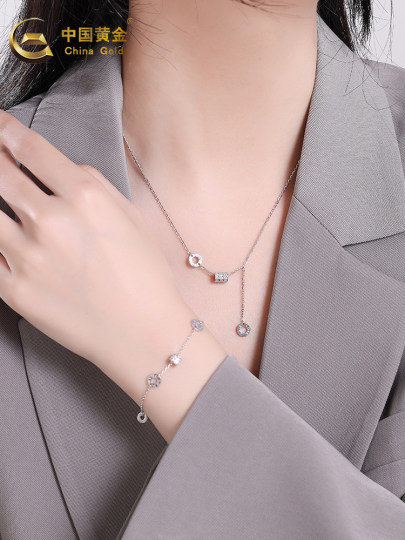 中国黄金小蛮腰925银手链女生款轻奢小众精致送女友闺蜜生日礼物F