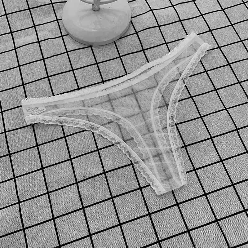 Women's panties transparent full mullet walking light Tiny pants fire Spicy Personality Summer Lace Lady Big Code Ice Silk No Marks-Taobao