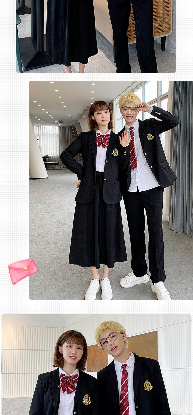 jk制服加工定制 学院风班服套装韩国高中生运动会秋季学生初中校服西服合唱演出服