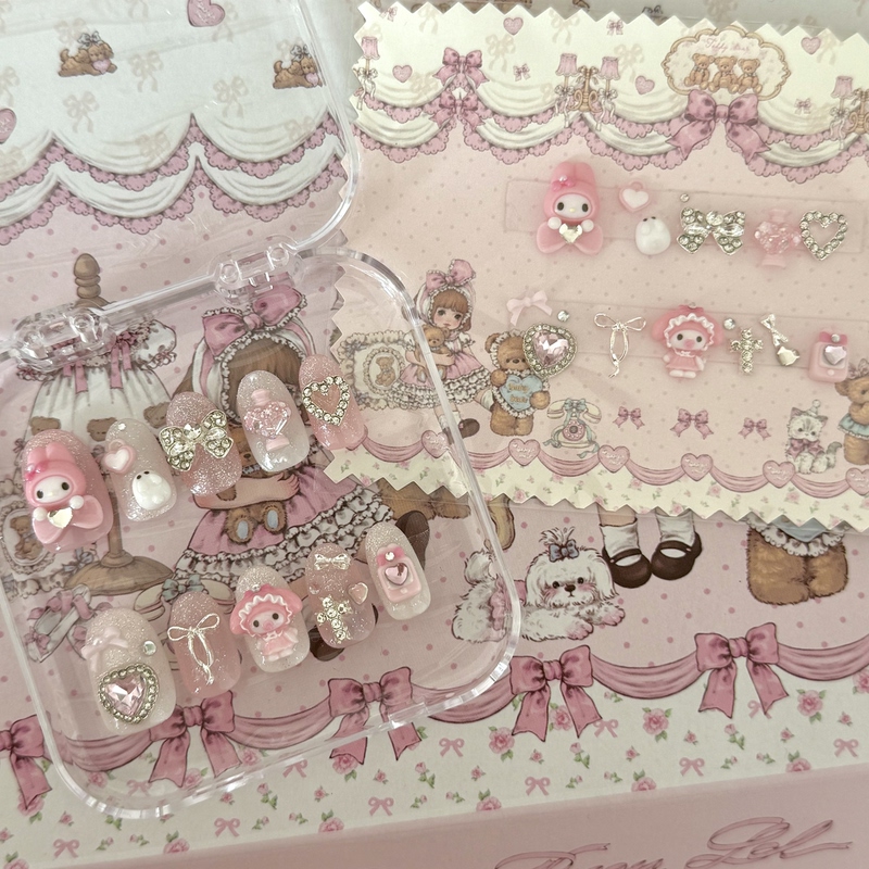 【Moonbear】My Melody's Sparkling Heart Secret Wearable Nails