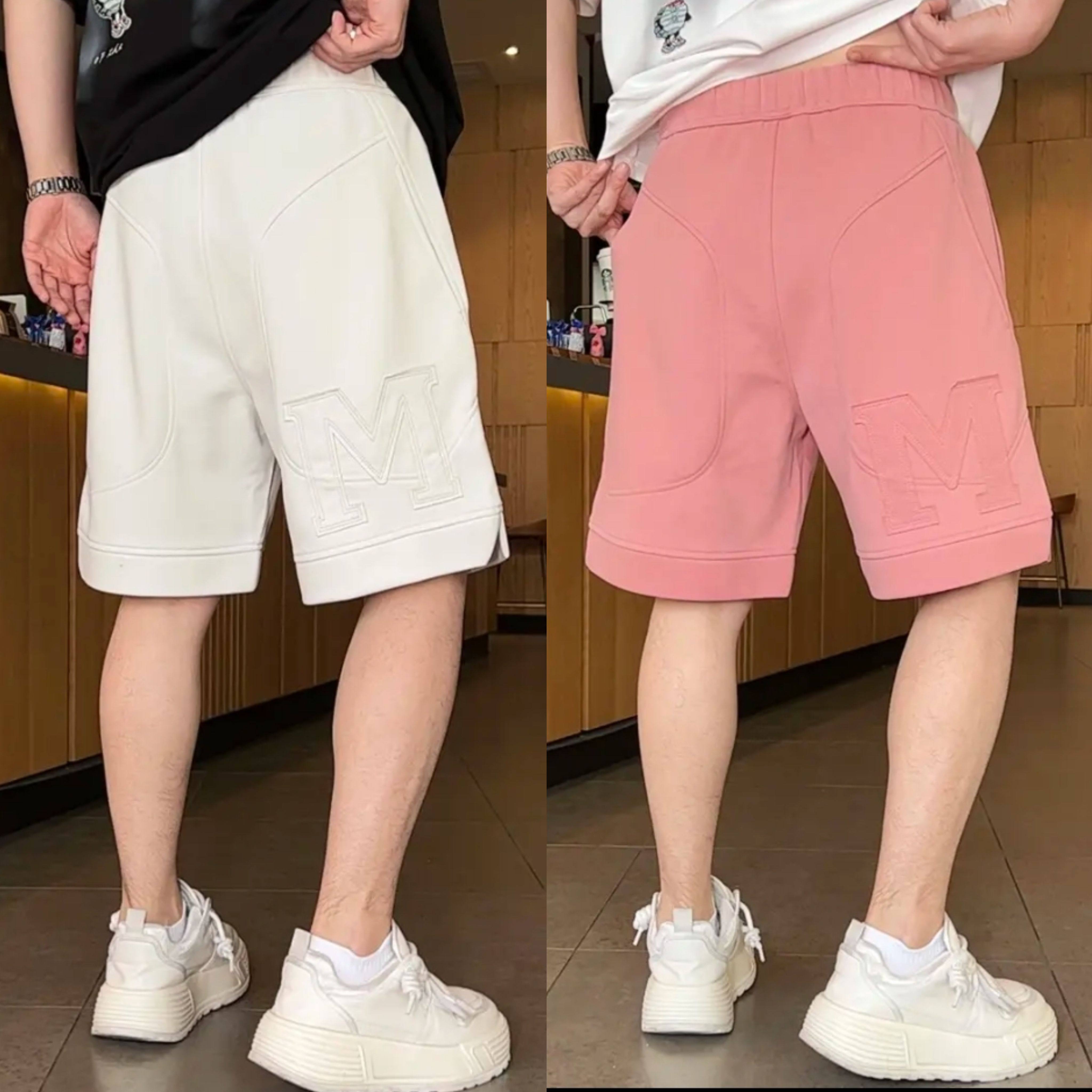 2025 летний бренд tide, повседневные шорты с вышитыми буквами, мужские тяжелые простые модные свободные универсальные спортивные брюки с пятью точками