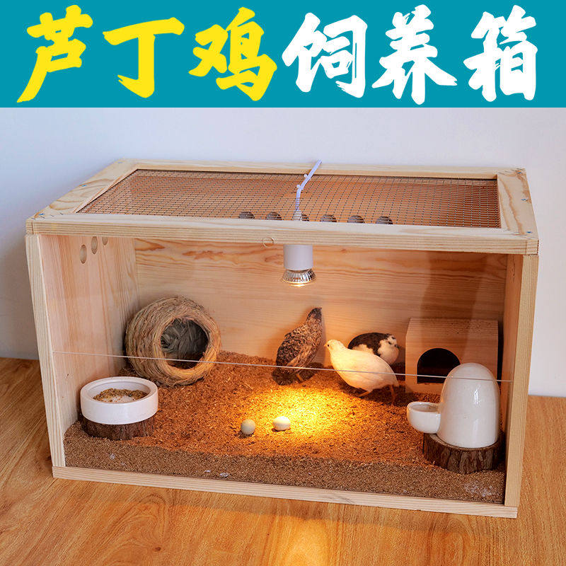 Quail Special Cage Rutin Chicken Feeding Box Wood Pressure Kelly Fermentation Chicken Villa Hamster Little Bird Thermal Insulation Box