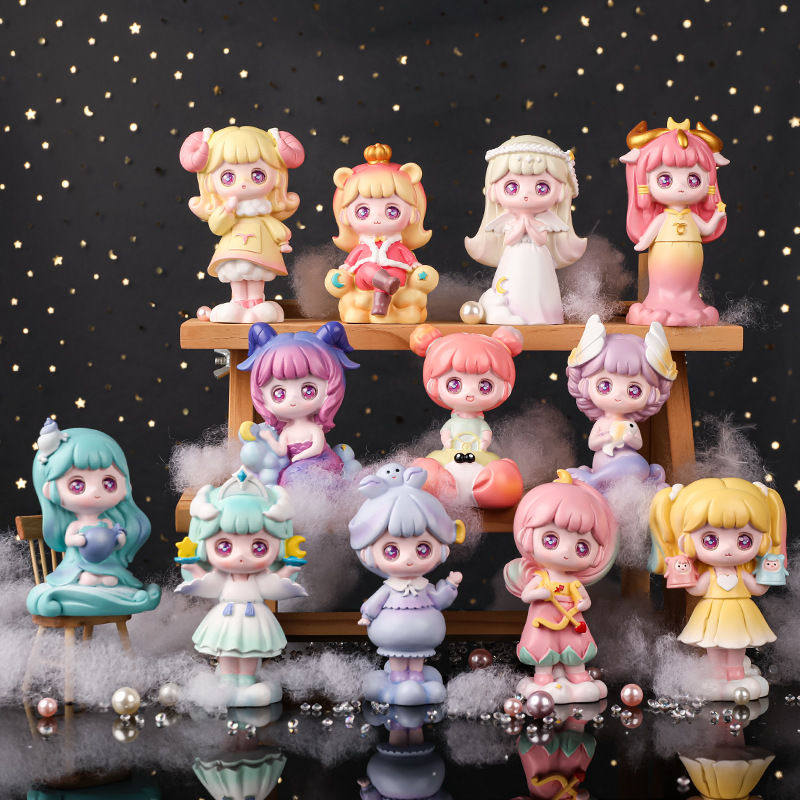 Twelve Constellations Blind Box 2021 Internet Red New Cute Girl Heart Model Small Ornament Kids Birthday Gift Toy