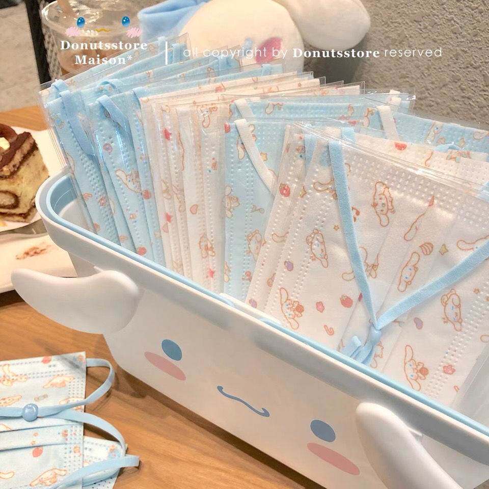 Little Red Riding Book with milk white milk blue jade laurel dog Sanrio cute soft sister disposable mask three-layer cartoon