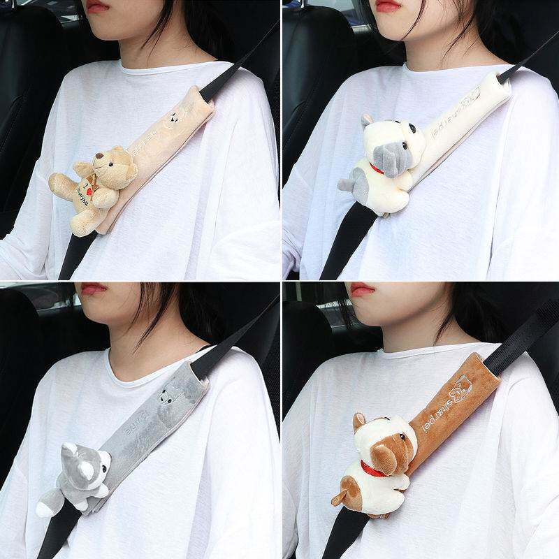 Car seat belt shoulder cover protective cover lengthened insurance men's and women's cute cartoon car decoration thickened four seasons