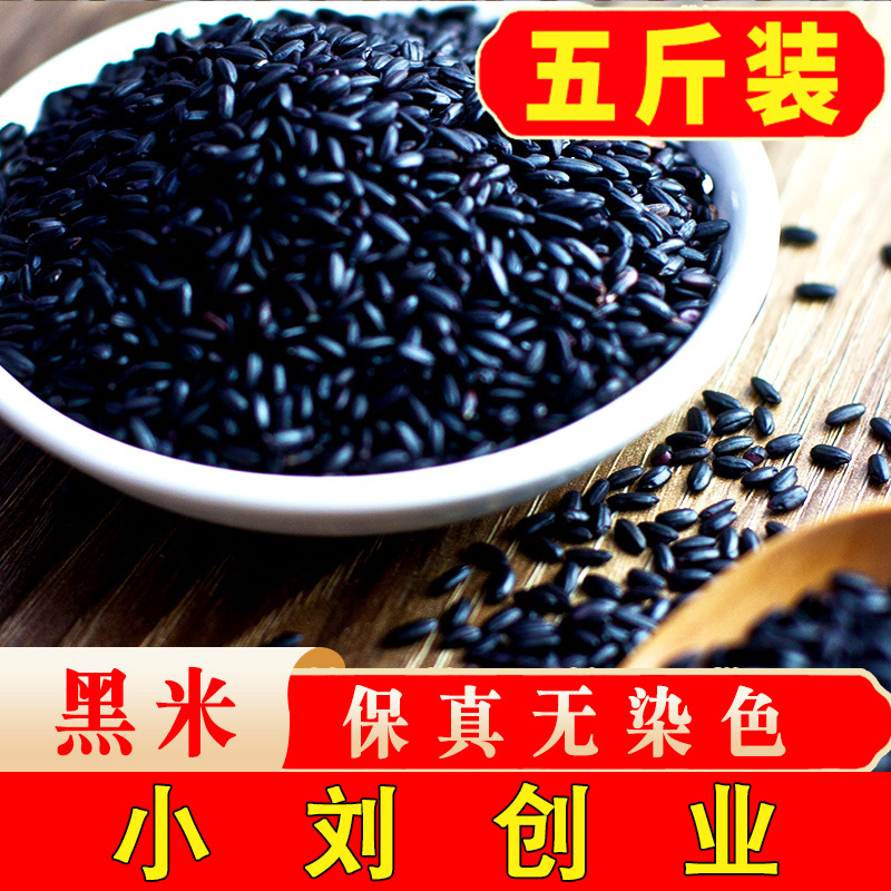 Northeast Quality Black Rice Cereals 5 Catty Cooked Porridge Rice Bulk 10 Catty Rice Group Heilongjiang When Season New Rice Sticky Rice-Taobao