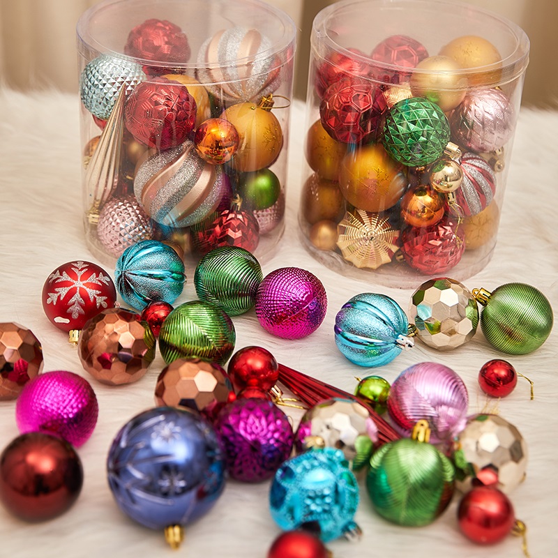 Christmas tree decoration supplies bucket ball accessories color balls mixed balls special-shaped pendants holiday decoration gift package