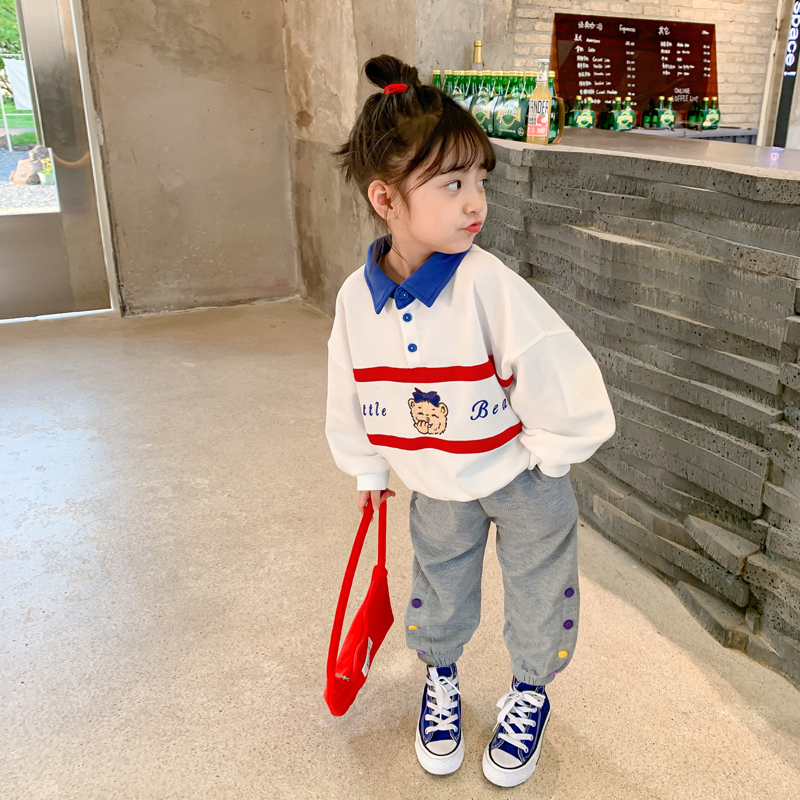 Girls'fashion suit Yang Kids Spring and Autumn 2023 new network red sport Han Fan Children's Fan Fan Fair Clothing Set