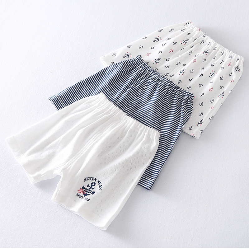 Han Fan Japanese boy shorts pure cotton children home leisure triplets baby summer sports wear pants outer wear