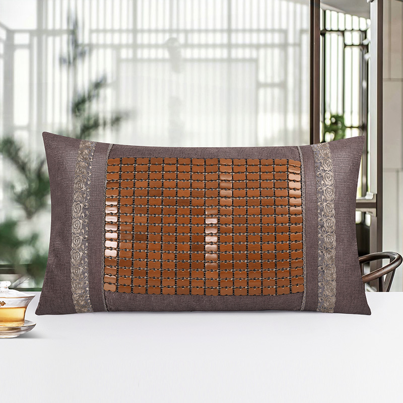 Summer double tendon mahjong mat bamboo mat cool pillow single dormitory children's pillow with pillowcase pillow core mahjong bamboo mat