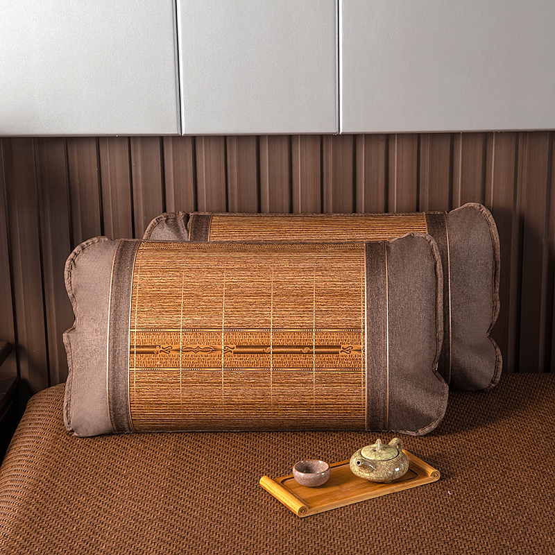 Bamboo Silk Summer Cool Bamboo Mat Pillow Cover Single Ice Silk Mat Pillow Core Cover Summer Adult Pillow Cover One Pack