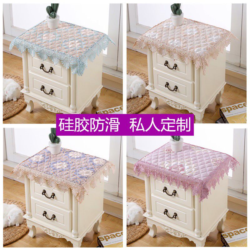 Bedhead Cabinet covered European Fabric Bedhead Cover Cabinet Customized Dirty Resistance Bedroom Simple Lace