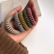 Telephone line hair ring ins frosted simple pure color frosted telephone line hair rope without mark and matt and matt rope temperament ins oak