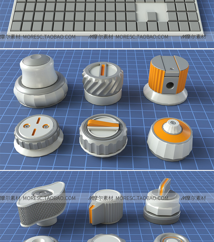 图片[11]-c4d工业工厂零件组件螺栓仪表旋钮blender模型3D素材fbx obj格式 MX735-cg男孩