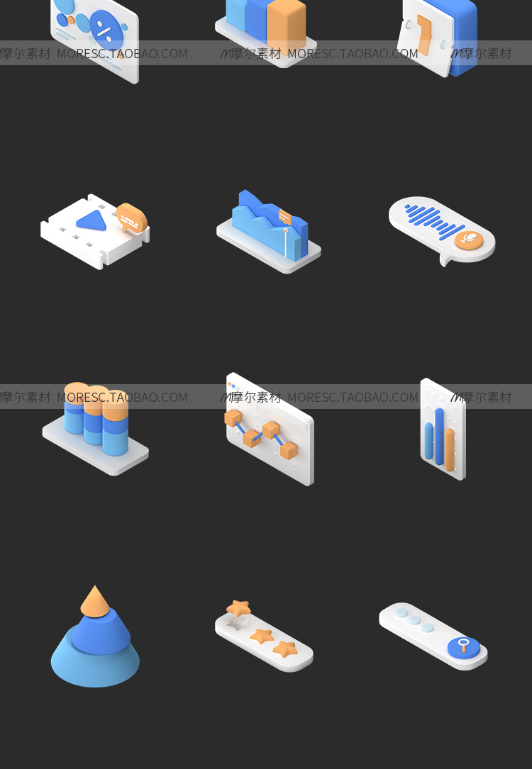 图片[4]-C4D数据图表标blender金融营销png分析统计fbx/obj模型素材MX487-cg男孩