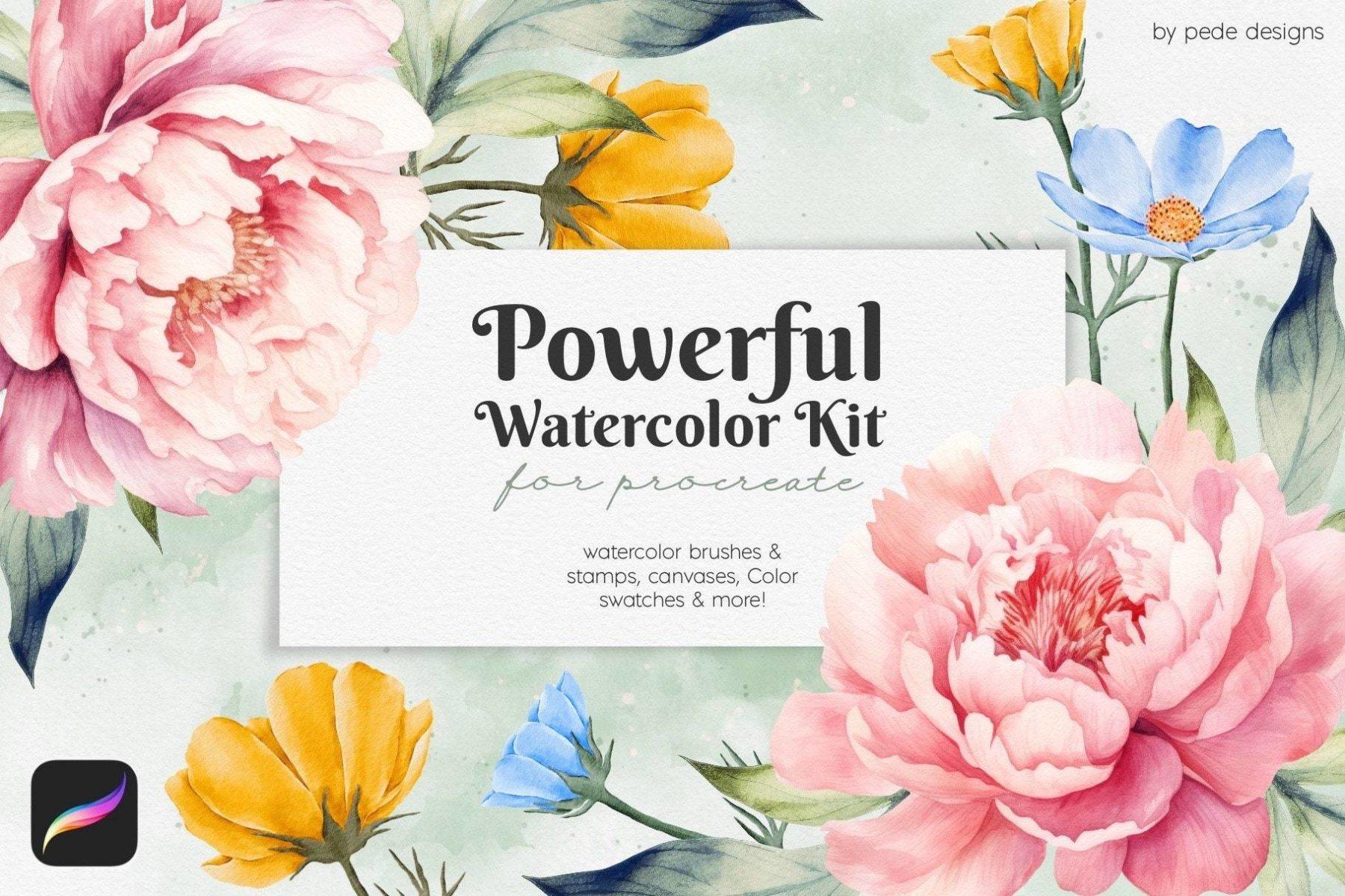 Powerful Watercolor Kit for Procreate