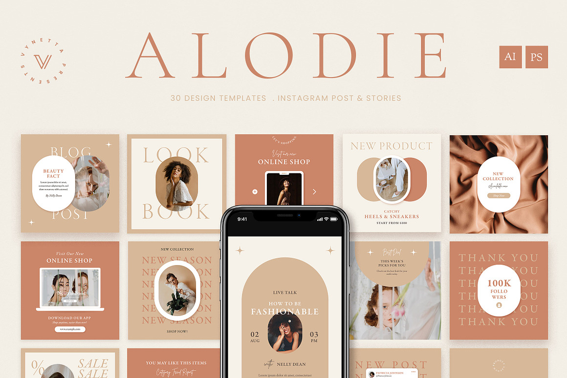 Alodie - Fashion Instagram Pack, a Social Media Te.jpg