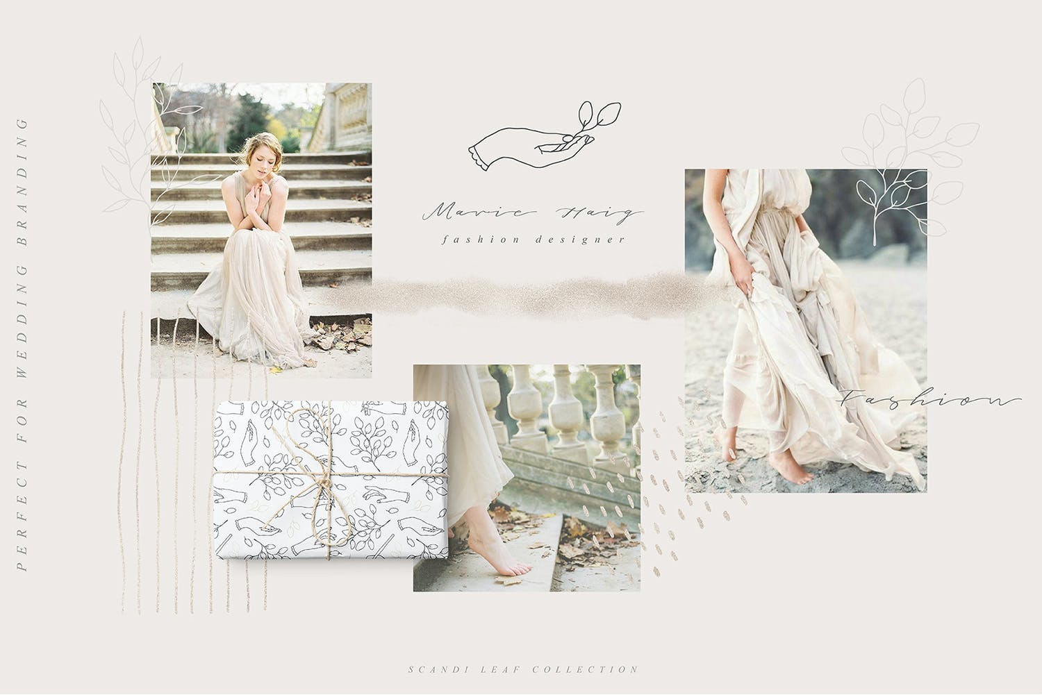 Scandi Leaf Watercolor Light Blue Gold Collection.jpg