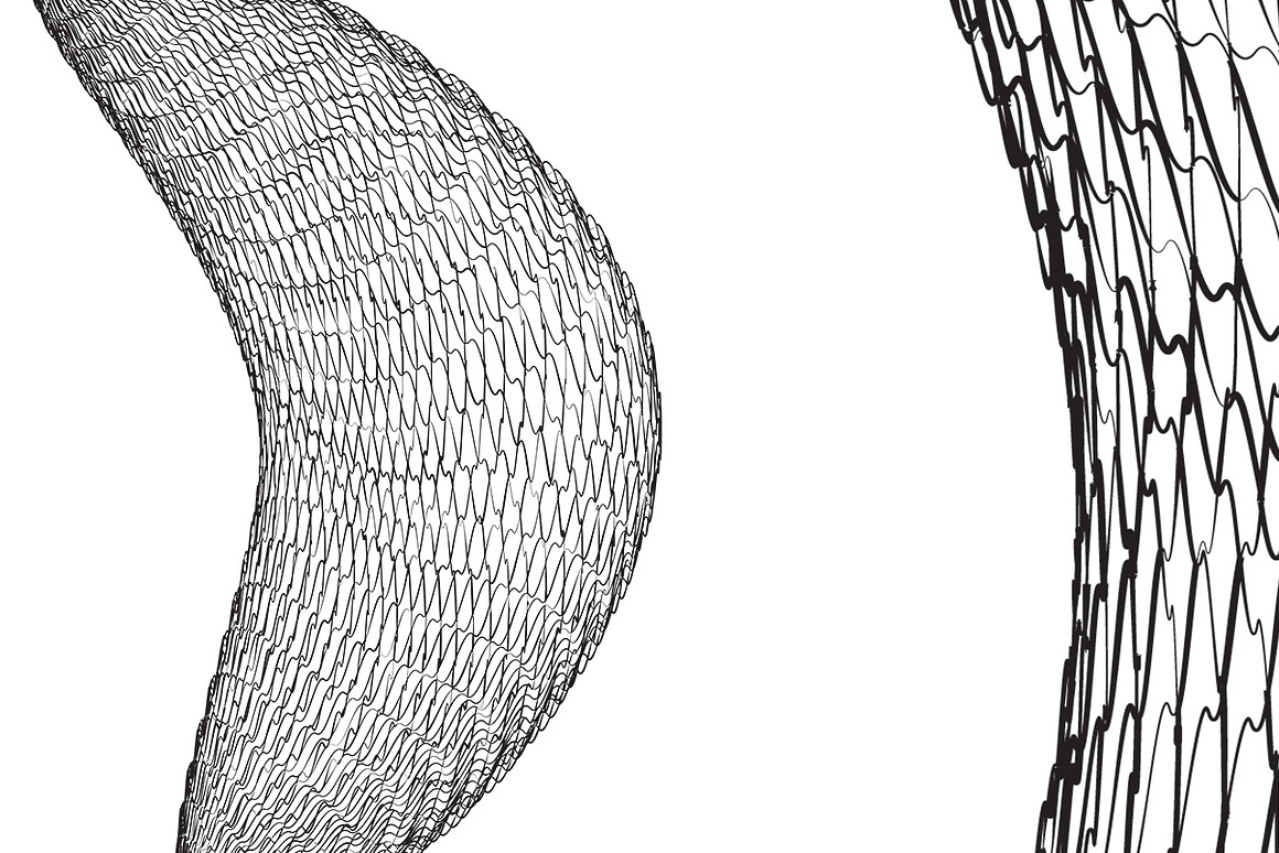 30 Wireframe Vectors, a Decorative Illustration by.jpg