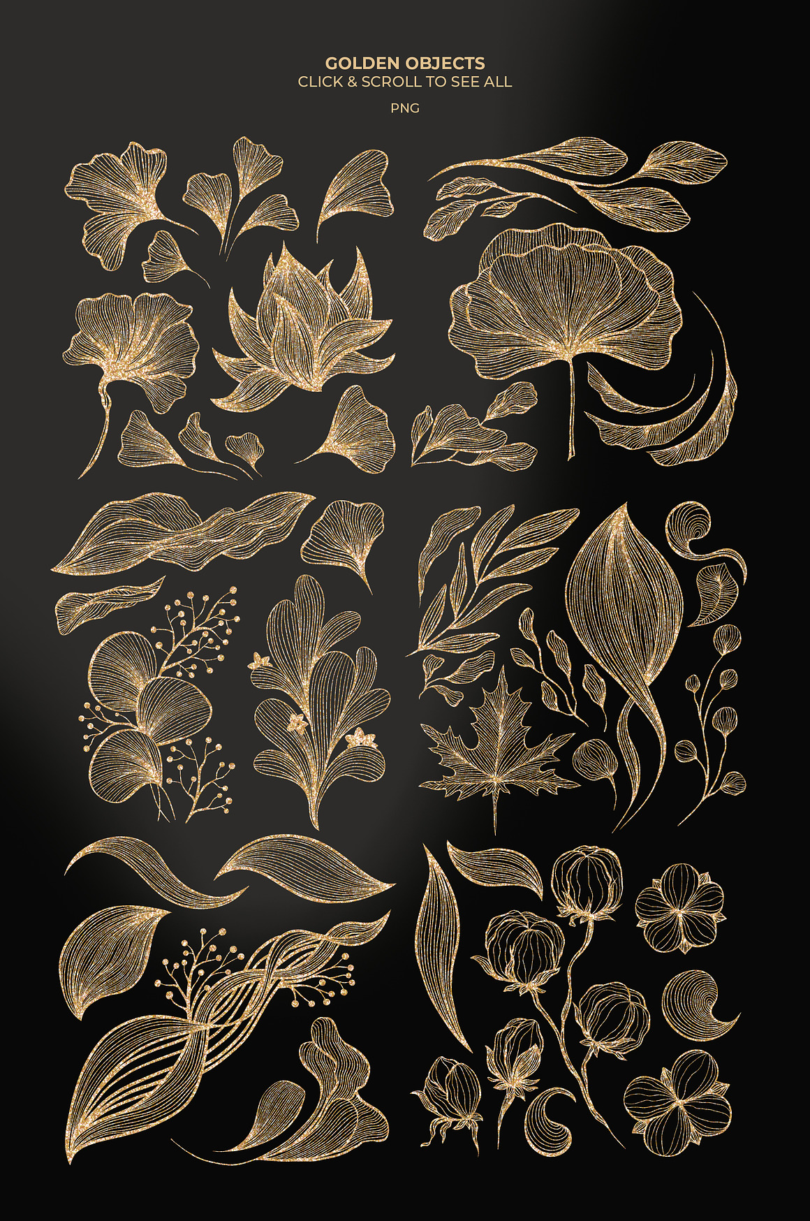Gold  Black Waves. Lines, Flowers, an Object Graph.jpg