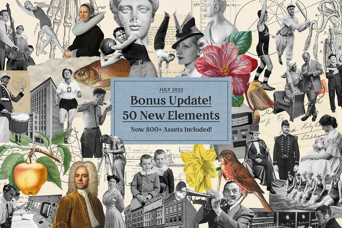 Vintage Collage Creator 750  Assets, an Object Gra.jpg