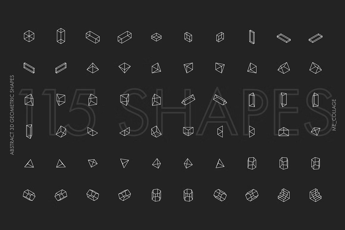 115 Vector Abstract Geometric Shapes, an Object Gr.jpg
