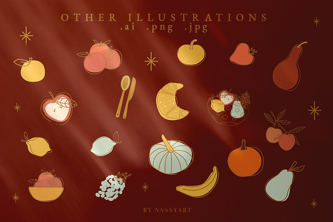 Celestial Fall Abstract Set, a Decorative Illustra.jpg