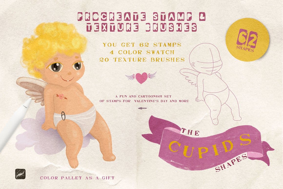 Baby  Cupids Procreate Stamps-07.jpg