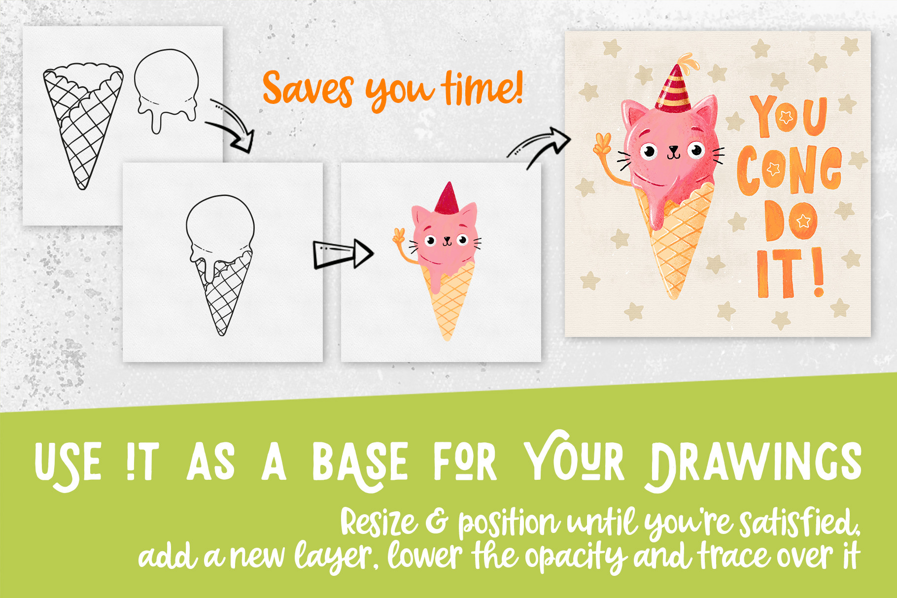 Procreate Icecream  Fruits Stamps  Brushes ~ Creat.jpg