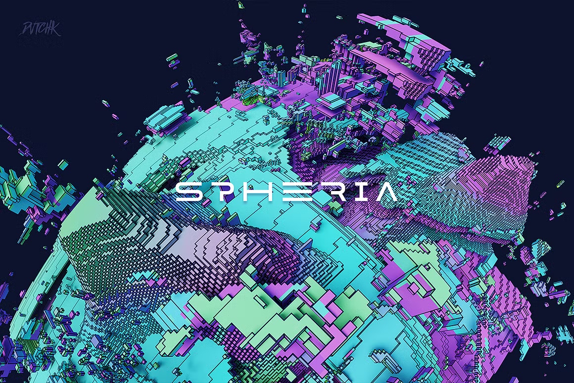 Spheria  Abstract 3D Spheres V01, an Object Graphi.jpg