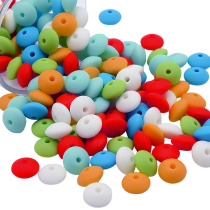 Cute-idea 20Pcs Silicone Beads 12MM Lentil Beads Food Grade