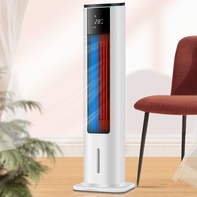 Long Iridescent Cold-warm Air Conditioning Fan Tower Home Water Cooling Tower Fan Refrigeration Small Air Conditioning Cold Fan Add Water Cold Blower