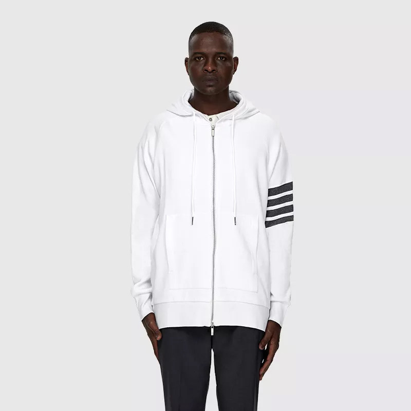 (official) TB Methocovegmen and men and women lovers' Couple hooded sweatshirt jacket tb cardiovert loose pure cotton