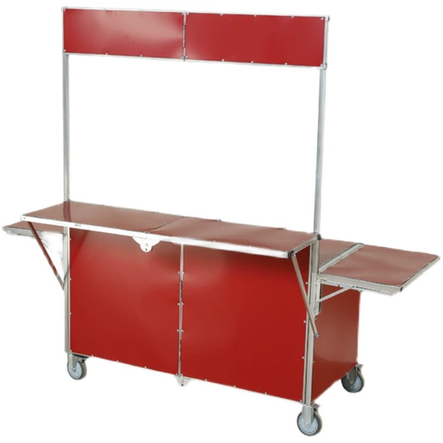 Складной обеденный автомобиль жидкие киоски свинг -бармен, мобильная ручная тележка, новый рекламный стол складывающих земных полков