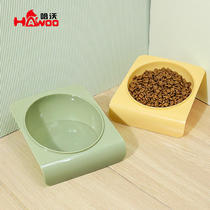 New cat bowl tilted against the wall single bowl cat food bowl cat food bowl dog rice bowl pet drinking bowl cat supplies