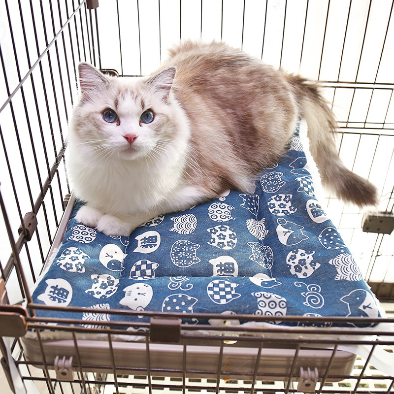 Winter Glint Thickened Cat Cage Terrace Mat Pet Mat Fixable All Season Warm Kitty Cat Sleeping Mat Dog Mat Cat Nest