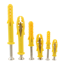 Bolt nail stainless steel screw m8m6 expansion plug expansion plastic expansion tube wall cabinet small yellow croaker screw number expansion plug with