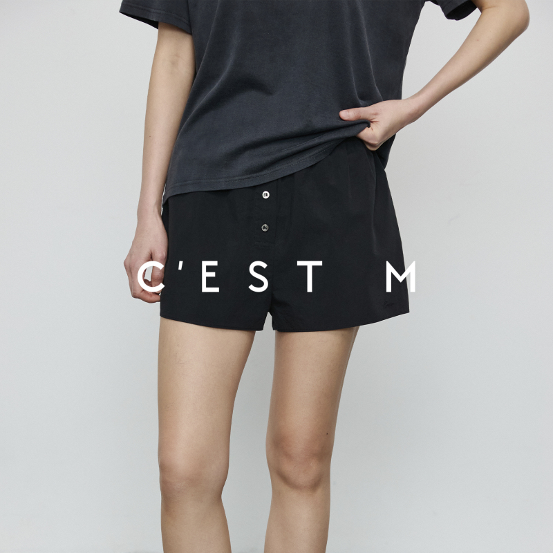 Cest M丨Japanese Imported Natural Wrinkle-Effect Double-Layer Cotton Fashionable Boxer Casual Shorts