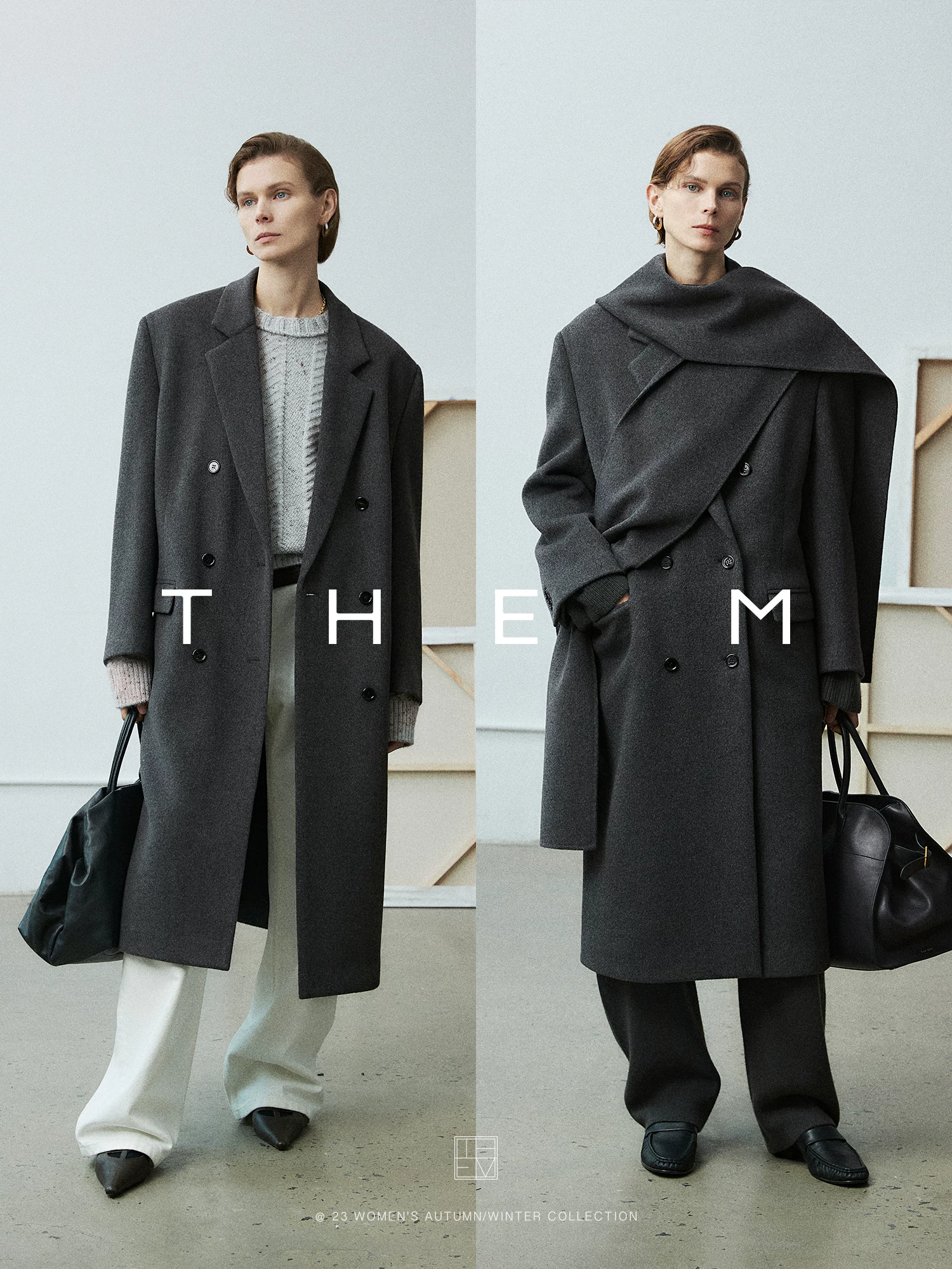CEST M |ROW quiet luxury silk cashmere wool_double-breasted suit coat & hooded scarf