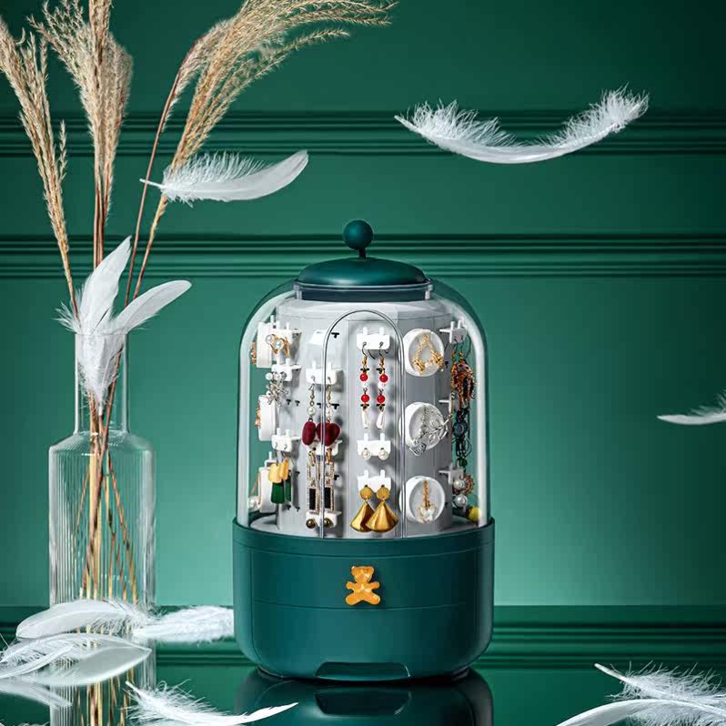 Jewelry storage box earrings hand jewelry ear needle necklace large capacity visual multifunctional home dressing table storage box